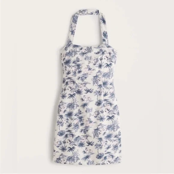 Abercrombie Palm Tree Halter Dress - Picture 2 of 8